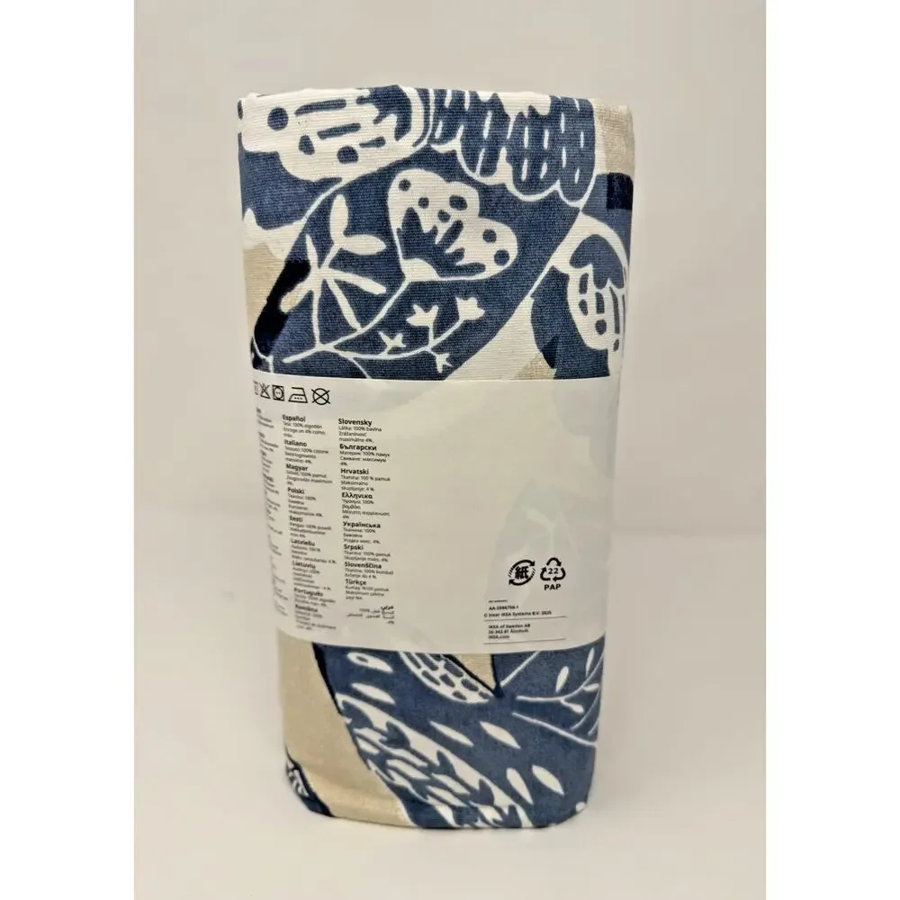 IKEA BITTERSOTA Pre-Cut Fabric Beige/Blue Bird Pattern 59x118